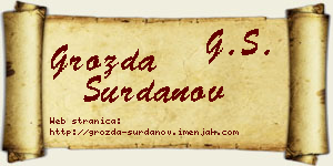 Grozda Surdanov vizit kartica